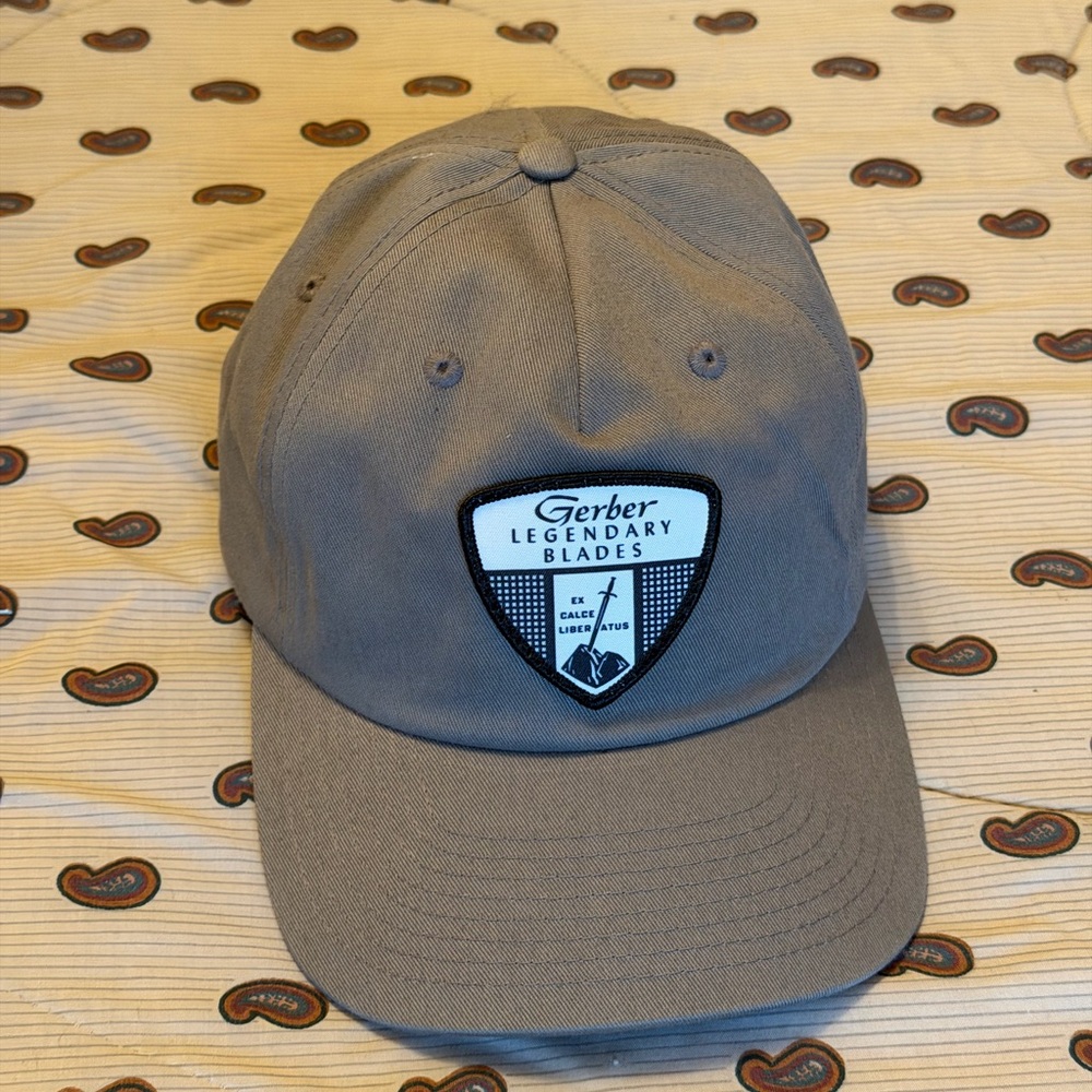 Gerber Tan Baseball five-panel Cap with leather adjustment strap